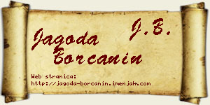 Jagoda Borčanin vizit kartica